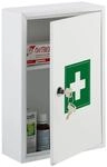 Relaxdays Medizinschrank Metall Wei&szlig; Abschlie&szlig;bar 32 cm x 21,5 cm x 9,5 cm 1,3 kg
