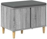 vidaXL Flurbank mit Kissen mit Speicher Graues Sonoma 60 x 38 x 46 cm 891525