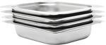 vidaXL Gastronormbeh&auml;lter 4 Stk GN 1/2 65 mm Edelstahl 50887