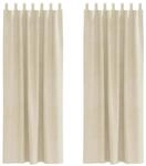 vidaXL Vorh&auml;nge 2 Stk Creme 140 x 245 cm Samt 4107191