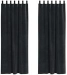 vidaXL Vorh&auml;nge 2 Stk Schwarz 140 x 260 cm Samt 4107177