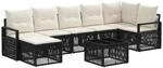 vidaXL Gartensofa-Set 8-Tlg Schwarz Poly-Rattan 3435787
