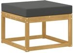 vidaXL Outdoor Hocker Massivholz Akazie Wei&szlig; 901455