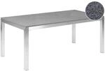 Beliani Gartentisch GROSSETO Dunkelgrau 180x90x76