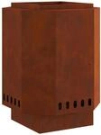 vidaXL Rauchfreier Feuerkorb Braun 38 x 38 x 51 cm Wetterfeststahl 858979