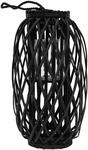 ECD Germany Laterne Ried 50x&Oslash;28 cm Natur mit Henkel und Glaseinsatz