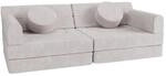 Juskys Kinder Spielsofa Kayo Cord in Beige