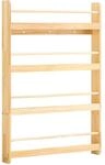 SoBuy B&uuml;cherregal Wandregal Kinderregal H&auml;ngeregal mit 4 Ablagen Natur 80x118x12cm