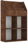 vidaXL Kinder-B&uuml;cherregal Braun Eichen-Optik 71x30x114cm Holzwerkstoff