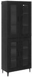 vidaXL Highboard Schwarz Eichen-Optik 69,5 x 34 x 180 cm Holzwerkstoff 3416069
