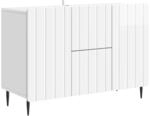 vidaXL Sideboard Hochglanz Wei&szlig; 89 x 34,5 x 62 cm Holzwerkstoff 894429