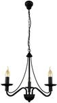 Easylight Kronleuchter Klassisch Metall Schwarz 3-Flammig E14 Roza
