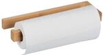 Relaxdays K&uuml;chenrollenhalter Bambus Natur Klebepad 3 cm x 31 cm x 9 cm 210 g