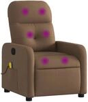 vidaXL Massagesessel Braun Stoff Modell 13