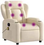 vidaXL Massagesessel Creme Stoff Modell 7