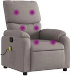 vidaXL Massagesessel Taupe Stoff Modell 7