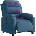 vidaXL Massagesessel Elektrisch Blau Samt 3205091
