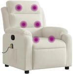 vidaXL Massagesessel Creme Samt 373520