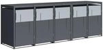 Westmann M&uuml;lltonnenbox Tonus 5 Anthrazit 80 cm x 330 cm x 116 cm