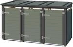 Weka M&uuml;lltonnenbox Killarney f&uuml;r 3 Tonnen Grau-Gr&uuml;n