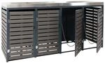 Proregal 4er M&uuml;lltonnenverkleidung Mit Pflanzkasten HxBxT 124x265x84 cm...