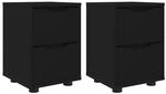vidaXL Nachttische 2 Stk Schwarz 30,5 x 30 x 43 cm Holzwerkstoff 888800