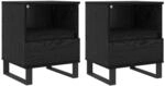 vidaXL Bettschrank Schwarz Eichen-Optik 40 x 35 x 50 cm Holzwerkstoff 8004339