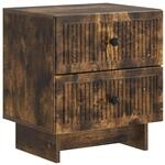 vidaXL Nachttisch Ger&auml;ucherte Eiche 43 x 34,5 x 47,5 cm Holzwerkstoff 893845