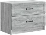vidaXL Nachttisch Graues Sonoma 62 x 34,5 x 44,5 cm Holzwerkstoff 895701