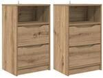 vidaXL Nachttische 2 Stk Artisan-Eiche 40 x 30 x 467 cm Holzwerkstoff 888926