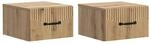 vidaXL Wandmontierter Nachttisch 2 Stk Artisan-Eiche 34,5 x 33 x 20 cm 898954