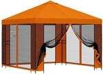 vidaXL Garten Pavillon mit Seitenw&auml;nden 3 x 3 m Orange 900369
