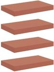vidaXL Wandregal Wandmontiert 4 Stk Rot 40 x 23,5 x 4 cm Holzwerkstoff 42019922