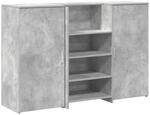 vidaXL Empfangstheke Betongrau 155x50x103,5 cm Holzwerkstoff 3324199