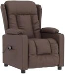 vidaXL Elektrischer Relaxsessel Braun Kunstleder 3098802