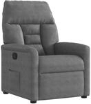 vidaXL Relaxsessel Dunkelgrau Mikrofasergewebe 4015565