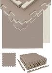 eyepower Kampfsportmatte 63 x 63 x 2 cm 8er Set Beige