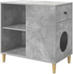 vidaXL Katzenhaus Beton 72 x 42,5 x 70 cm Holzwerkstoff 8000683