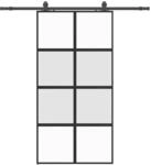 vidaXL Schiebet&uuml;r mit Beschlag Schwarz 102,5x205 cm Hartglas 3375894