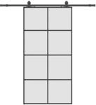 vidaXL Schiebet&uuml;r mit Beschlag Schwarz 102,5x205 cm ESG-Glas 3375867