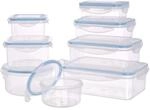 Relaxdays Frischhaltedosen Set Kunststoff Transparent Luftdicht 8-teilig 240 ml bis