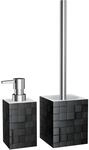 SANILO Badezimmer Set Seifenspender und WC B&uuml;rste Cube