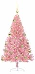 vidaXL K&uuml;nstlicher Vorbeleuchteter Weihnachtsbaum Rosa 120 cm PVC 3397054