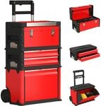 HOMCOM Werkstattwagen inkl. Koffer Werkzeugwagen Leer 52L x 32B x 72H cm