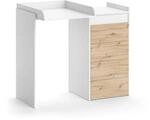 Vicco Waschmaschinenschrank Alf Wei&szlig;/Eiche 116 x 98 cm mit 4 Schubladen