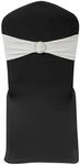 vidaXL 25 x Stretch Stuhlschleifen + Diamant Schnalle Cremefarben