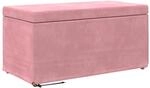 vidaXL Hocker Rosa 81 x 41 x 40 cm Samt und Engineering Holz 876783