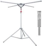Relaxdays W&auml;schest&auml;nder Stahl Kunststoff Grau Klappbar 100 cm x 125 cm 1,9 kg