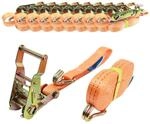 TRUTZHOLM 10x Profi Ratschen Spanngurt 2 Teilig 5m 1,5t 1500kg T&Uuml;V/GS Orange
