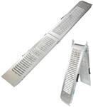 TRUTZHOLM 1x Auffahrrampe Klappbar 189cm Tragkraft 200 kg Stahl Geriffelt Grau